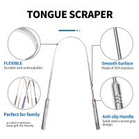 Limpia Lengua En Forma De U De Acero Inoxidable 304 Para Cuidado Oral Y Frescura De La Boca Cepillo De Lengua Metálico - details 7