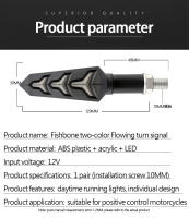 2Pcs Lámpara De Señal LED Para Motocicleta Indicador De Giro Flexible Freno Y Faro Trasero De Moto Luz De Advertencia - details 8