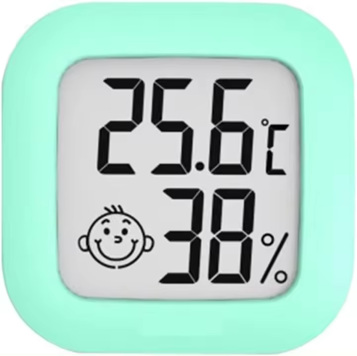 Higrómetro digital con indicador de confort inteligente, termómetro de interior LCD con pantalla de humedad, monitor de clima interior de plástico alimentado por batería, higrómetro electrónico digital LCD para exteriores con sensor de termómetro retroilu - 1