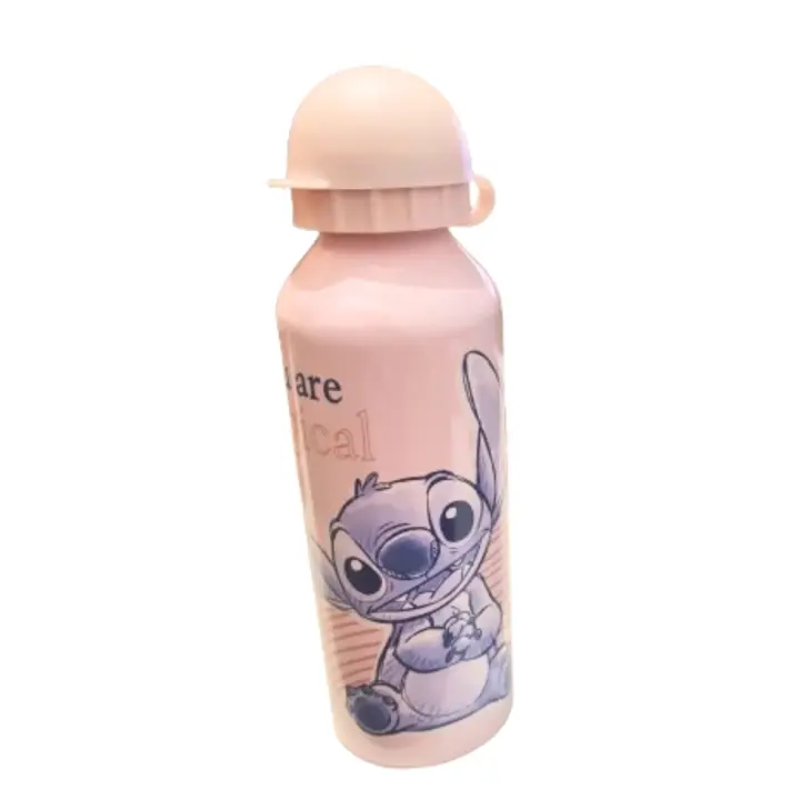 Stitch Botella Aluminio, Catimplora, Sin BPA, Reutilizable,  Con Boquilla + Cierre de Seguridad, 500 ml, Kids Euroswan - Kiglam - 1