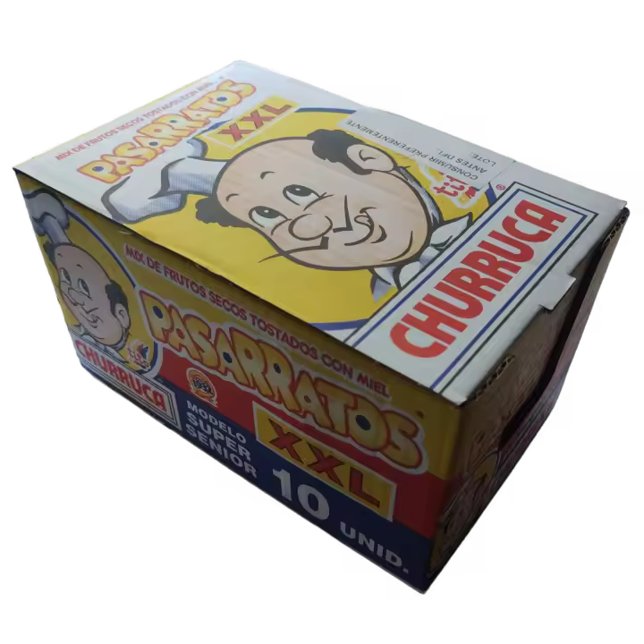 Churruca Pasarratos XXL Súper Senior 10 ud de 80 g. Mix de Frutos Secos Tostados con Miel - 1