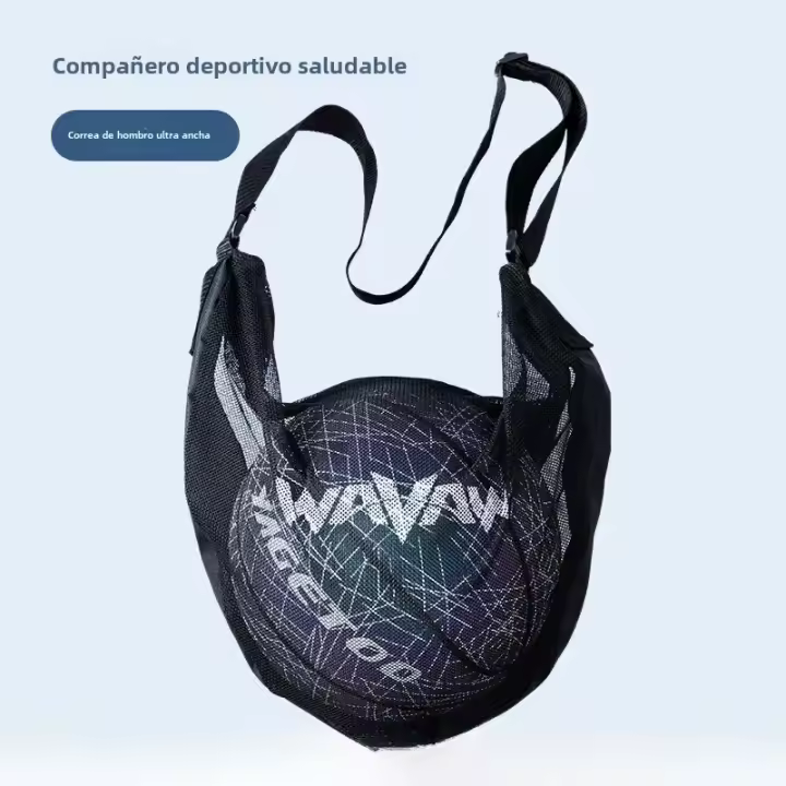Bolsa De Baloncesto Deportiva Para Entrenamiento Mochila Cruzada Hombro Único Malla Estudiante Voleibol Fútbol - 1