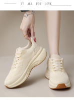 Zapatillas De Correr Para Mujer Suelas Suaves Y Amortiguadas Superficie De Malla Transpirable Zapatos De Vuelo Tejidos Moda Universitaria - details 10