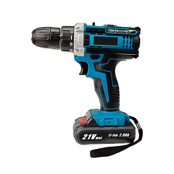 Destornillador de impacto inalámbrico de 21 V, 1600 rpm, taladro de alta velocidad, batería recargable, herramientas eléctricas para el hogar con brocas y 2 baterías. - 1