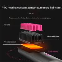 【🏰Corpus Christi】Cepillo Alisador Inalámbrico con Tecnología Iónica - Peine Alisador de Cerámica, Recargable, 3 en 1 (Alisar, Desenredar, Brillo), 30 Segundos Calentamiento, Ideal para Viajes y Cabello Fino - details 6