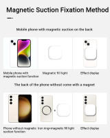 Luz De Billetera Magnética Mini Para iPhone 12 13 14 15 Serie LED Cube Con Clip Para Maquillaje Vlog Luz De Video De Cámara - details 23