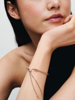 Pandora-Deslizante Pulsera with Cadena with Tachuelas-Baño de Gold Rose de 14K - details 1