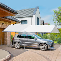 Outsunny Cochera Exterior 3x6 m Carpa Garaje para Coche Impermeable con Toldo de Tela PE y Marco de Acero Galvanizado Pabellón Gazebo para Jardín Patio - details 1