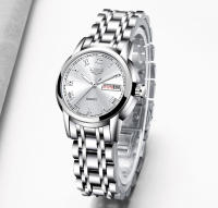 Reloj De Mujer LIGE Lujo Moda Cuarzo Acero Inoxidable Resistente Al Agua Con Calendario Pantalla Romana Reloj Casual Para Mujeres - details 12