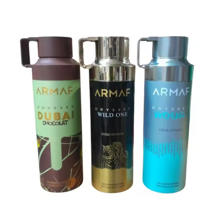 PACK 3 UNIADES - DESODORANTES PARA MUJER ARMAF ODYSSEY - DUBAI CHOCOLAT , WILD ONE , AQUA 200 ML - ARMAF  SET 3 UNI - 1