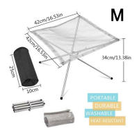 Estante De Fuego De Acero Inoxidable Para Camping Al Aire Libre Plegable Malla Pit De Madera Estilo De Fogata Para Jardín Y BBQ - details 5