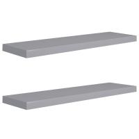 vidaXL Estante flotante de pared 2 uds MDF 90x23,5x3,8cm Blanco brillante, negro brillante, gris brillante Mueble Almacenaje Estantería para Oficina, Estudio, Dormitorio Estantería/Librería/ mueble de Almacenamiento - details 7