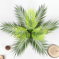 Planta Artificial De Palma Tropical De 52cm Con 9 Hojas Verdes Para Decoración De Jardín Oficina Y Fiesta Del Jungle Carnival - details 1