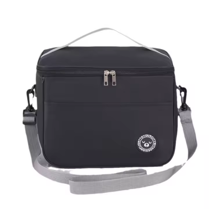 Bolsa de comida Caliente para el trabajo, Viajes y picnics, Bolsa de comida para el trabajo, Bolsa De Comida y bebida caliente (Negro) - 1