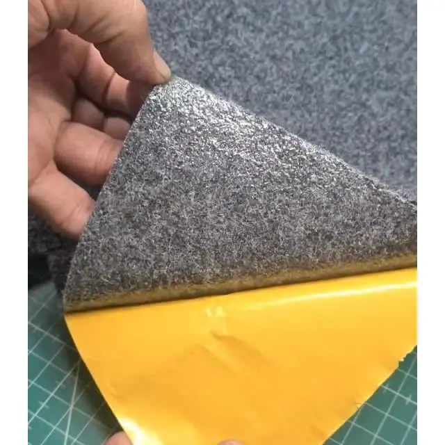 Moqueta adhesiva Gris oscuro para tapizar coche, furgonetas y barcos Moqueta adhesiva para tapizar suelo y maletero de coche,furgonetas y barcos Kadusi - 1