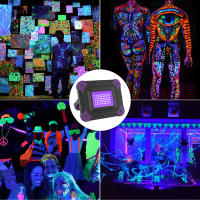 Luz Negra LED UV Para Fiestas Disco Xmas Halloween Luz De Escenario Ultravioleta Eficiente Con Efecto Nuboso Recargable - details 13