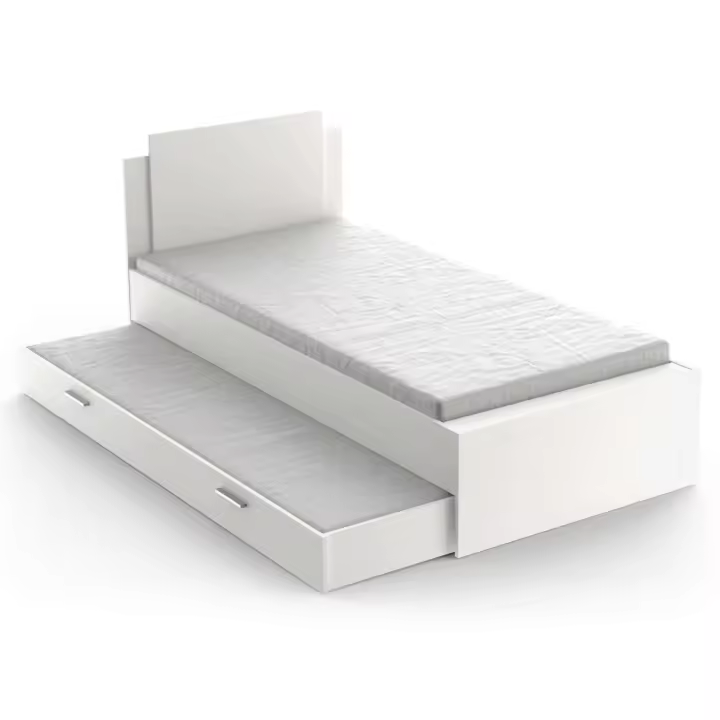 Cama Nido Juvenil Life Cajón Incluido Estilo Contemporáneo Color Blanco Mate 90X190-200 cm - 1