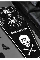 VIKAMA Alfombra De Decoración Gótica Con Calavera Para Halloween Resistente a La Suciedad Para Sala De Estar Y Dormitorio Material De Poliéster Lavable a Mano Y Máquina - details 5