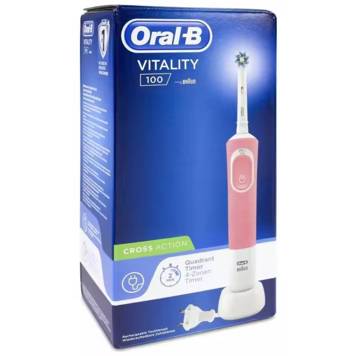 Oral-B Cepillo Eléctrico Vitality 100 Cross Action Rosa 1Ud - 1