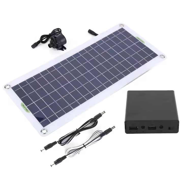 Panel Solar De 18V 30W Con Bomba De Agua Para Jardín Decoración Mini Sistema De Riego Para Tanque De Peces Ahorro De Energía - 1