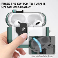 Estuche De Seguridad Automática Para Airpods pro 2 3 Con Llavero Protección Antichoque Transparente Cubierta Para Auriculares - details 1