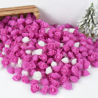 100/200 Piezas De 4cm Cabezas De Rosas De Esponja PE Para Decoración De Bodas Fiestas Hogar DIY Scrapbooking Coronas Flores Rojas Artificiales - details 14