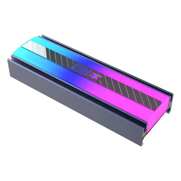 Enfriador De Disco SSD M.2 2280 NVME Teucer M2 Radiador 5V 3Pin ARGB Aluminio Para Cooler De Estado Sólido ARGB Compatible - 1