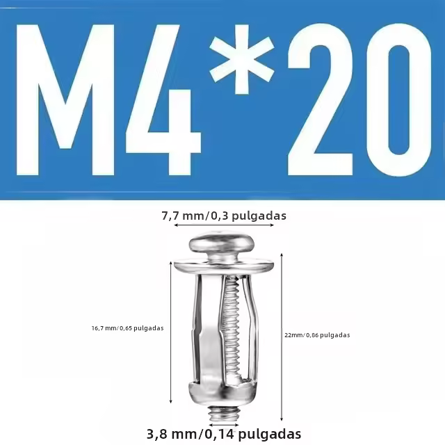 30pcs Tornillos De Flor M4M5M6 Con Tornillos De Jack Y Plomadas De Expansión Para Abrazaderas De Cortina Y Clavos De Rosca - 1