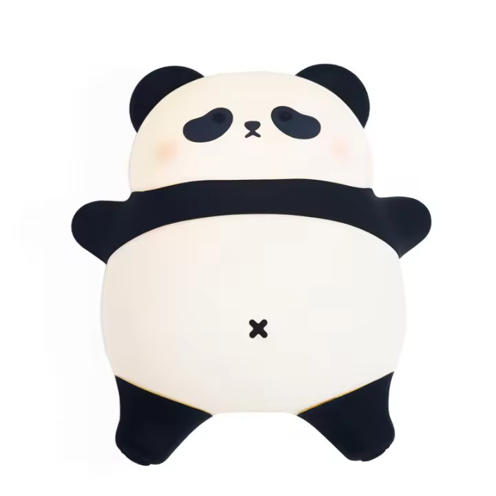 Recargable Linda Panda luz de la noche, 3 nivel regulable bebé habitación noche luz con temporizador, lámpara de silicona lindo animal noche luz, Panda regalo - 1