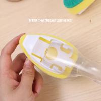 Juego De Cepillo De Limpieza Para Platos Con Botella De Detergente Y 1 Cabezal De Repuesto 1-4 Herramienta De Escobilla Para Fregadero De Cocina Ecológica Plástico Y Pelo Suave Verde Amarillo Blanco - details 0