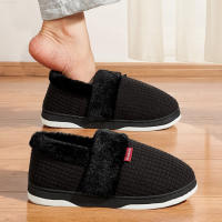 Zapatillas De Casa Para Mujer Invierno Antideslizantes Algodón Cálidas Plush Para Parejas Zapatos Internos Transpirables Talla Verdadera - details 32