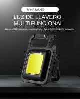 Linterna LED COB Miniatura Super Brillante EDC Llave De Iluminación Para Camping Emergencias Exteriores Con Imán De Cola Y Abrazadera De Tapa - details 0
