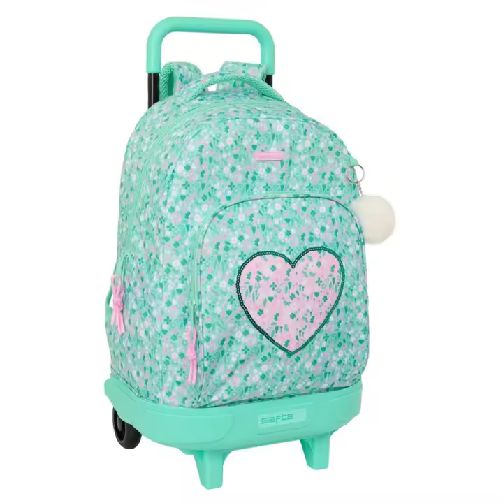 Mochila Gde. C/Ruedas Compact Extraible Safta "Cuore" 33x45x22 Cm (642528918) - 1