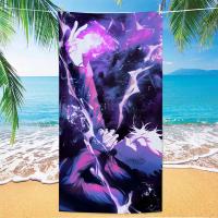 Toalla De Playa Microfibra De Anime Jujutsu Kaisen Gojou Satoru Secado Rápido Suave Unisex Para Camping Piscina Y Niños - details 8