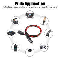Extensor De Enchufe Para Coche 24V 12V Con Fusible De 15A Cable De Cargador 3.6m 1.5m Accesorios Automotrices Socket Splitter - details 3