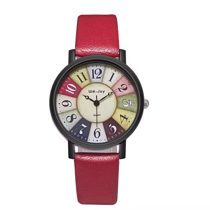 Reloj De Pulsera Para Mujer Reloj Vintage De Cuarzo Moda Casual Con Correa De Cuero Display Analógico Y Digital Regalo Para Fiesta - 1