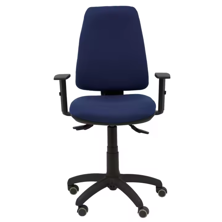 Piqueras Y Crespo Silla Elche S BALI Azul Marino Ergonómica con Brazos Regulables y Ruedas de Parqué - 1