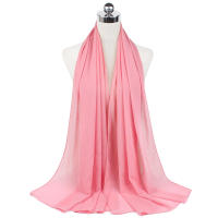 Nueva Elegante Bufanda De Mujer 2023 Modesta En Chiffón Sólido Tamaño Grande Abrazadora Para Cabeza Y Cuello Protección Solar Estilo Fashion - details 20