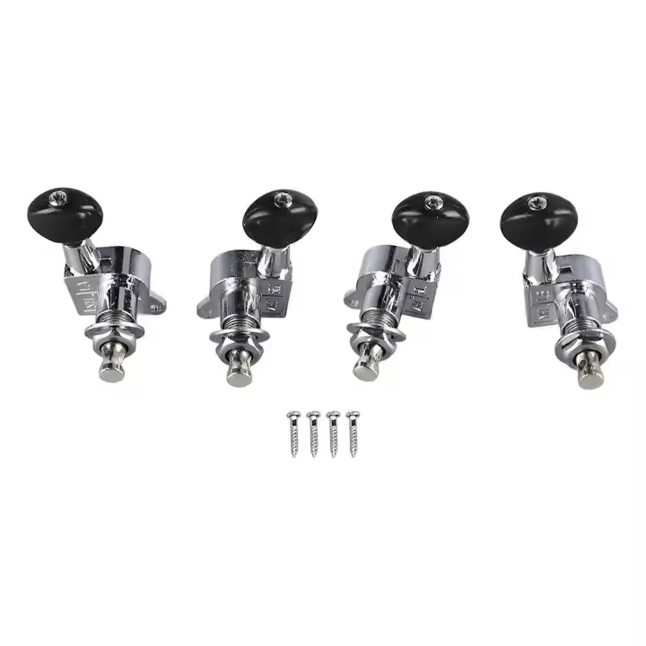 4 Set Ukulele Tuning Peg Metal Accurate Tuning Classical Closed Ukulele Knob Replacement 2L2R - 1