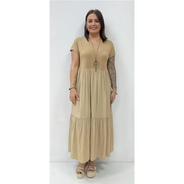 Vestido Janeth Camel - 1