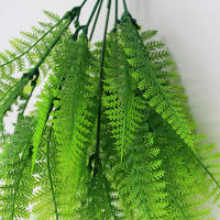 Planta Artificial DIY Con 7 Ramas Y 49 Hojas De Plástico Verde Falso Para Decoración De Navidad En Casa Y Mesas - details 3
