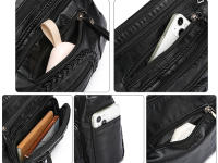 Bolso De Hombro Para Mujer De Cuero Suave Con Múltiples Bolsillos Lujo Casual Bolso De Mano Diseñador Bolso Cruzado De 2024 - details 12
