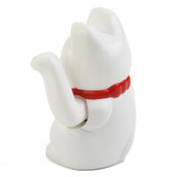 Gato De La Suerte Con Brazo Moviéndose Electrónico 5 Pulgadas Decoración Para Tienda Nueva Regalo Armadura De Plástico Estilo Moderno - details 12