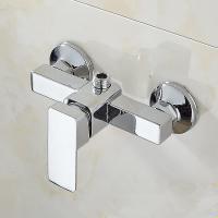 Moderno cromo montado en la pared grifo de la ducha con ducha mezclador para agua fría y caliente - details 1