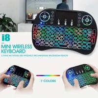 Teclado Inalámbrico Mini I8 2.4G Con Mouse De Aire Y Pantalla Táctil RGB Retroiluminada Para Android TV Box PC Conexión RF Incluye Batería - details 2