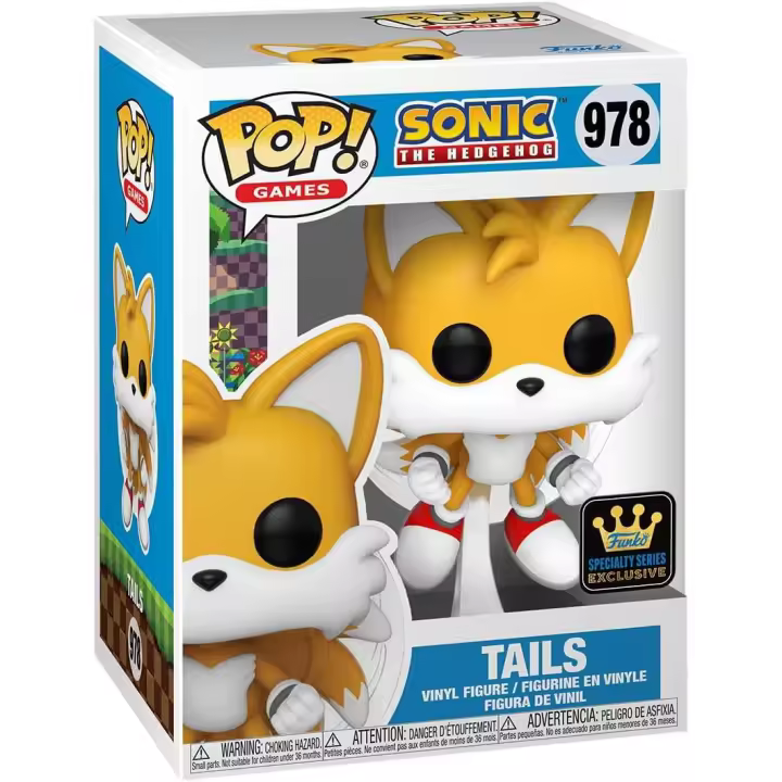 Funko Pop! Games: Sonic - Miles Tails Prower - Tails - Figura coleccionable de Sonic the Hedgehog para fans - 10 cm - 1