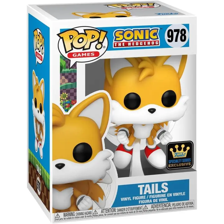 Funko Pop! Games: Sonic - Miles Tails Prower - Tails - Figura coleccionable de Sonic the Hedgehog para fans - 10 cm - 1