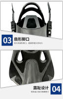 Aletas de silicona para snorkel, entrenamiento para adultos y niños, portátiles, cómodas, antideslizantes, equipo de natación, aletas de buceo. - details 4