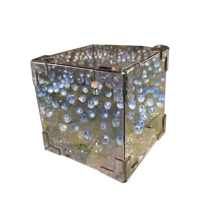 Lámpara Nocturna De Tulipán Hecha a Mano Kit De Material Para Decoración De Sala De Estar Regalo Creativo Cubo Marítimo 3D - 1