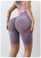 Shorts De Yoga Sin Costuras Cintura Alta Push up Leggings Elásticos Para Gimnasio Correr Ciclismo Transpirables Para Mujer - details 10
